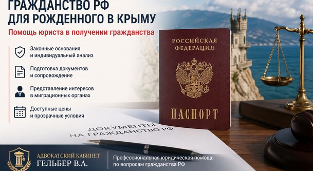 Гражданство РФ для рожденного в Крыму: помощь юриста в получении гражданства